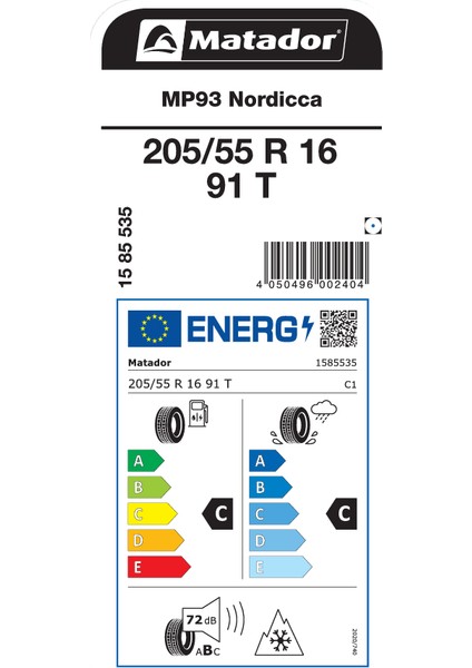 205/55R16 91T MP93 Kış Lastigi Üretim YILI:2025 fiyatları