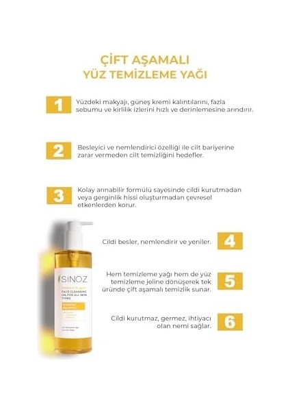 Sinoz Perfect Purity Yüz Temizleme Yağı 400 ml