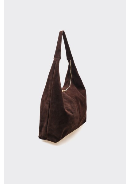 SÇ482 Kahverengi Süet Hakiki Deri Omuz Askılı Kadın Çanta fiyatları