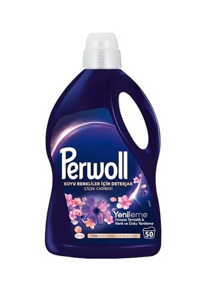 Perwoll Hassas Sıvı Çamaşır Deterjanı Yenileme&çiçek Cazibesi Siyah 2,75 L