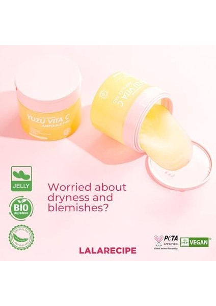 Lalarecipe Yuja, Glutatyon ve Niacinamide Içeren Tonikli Ped Lala Recipe Yuzu Vita C Ampoule Pad fiyatları