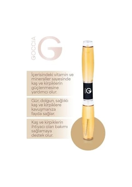 Goccia Kaş ve Kirpik Serumu – Dökülmeyi Önler, Dolgunlaştırır, Uzatır fiyatları