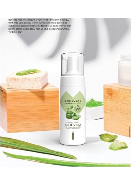 Bonivias Aloevera Nemlendirici Yüz Temizleme Köpüğü% 99 Alaevera fiyatları