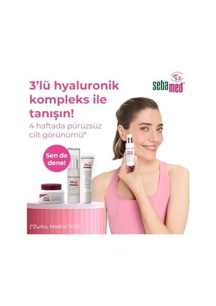 Sebamed Anti-Ageing Üçlü Hyaluron Kompleksi Kırışıklık ve Yaşlanma Karşıtı Lifting Serum 30 ml modelleri