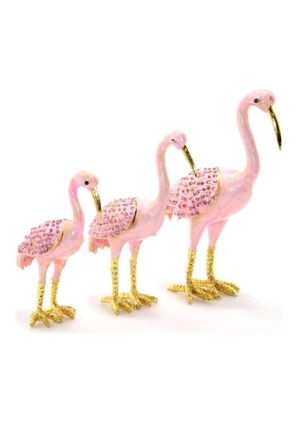 Buğz Swarovski 3'lü Flamingo