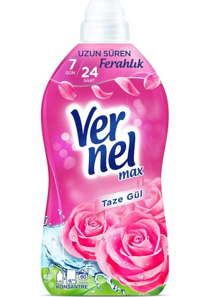 Vernel Max Taze Gül Kokulu Konsantre Çamaşır Yumuşatıcısı (1 x 1440 Ml) modelleri