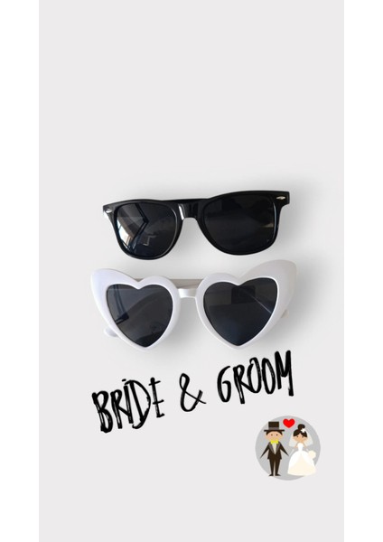 10’lu Kalpli Parti Gözlüğü Seti – Siyah & Beyaz (5+5)