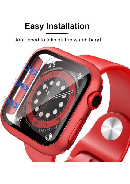 ile Uyumlu Ekran Koruyucu ve Kılıf Bir Arada Kasa Tam Koruma (41MM, Kırmızı) modelleri
