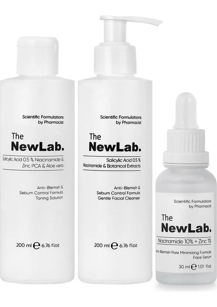 The Newlab. Sivilce ve Siyah Nokta Önleyici Gözenek Sıkılaştırıcı Bakım Seti modelleri