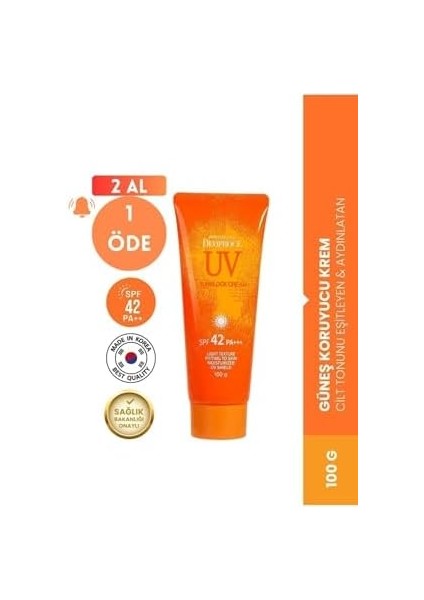 Deoproce Cilt Tonunu Eşitleyen ve Aydınlatan Yüksek Koruma Faktörlü Güneş Kremi 100G Uv Sunblock Cream fiyatları