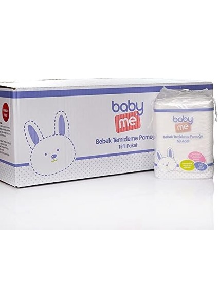 Baby Me Bebek Temizleme Pamuğu 15X60 Adet