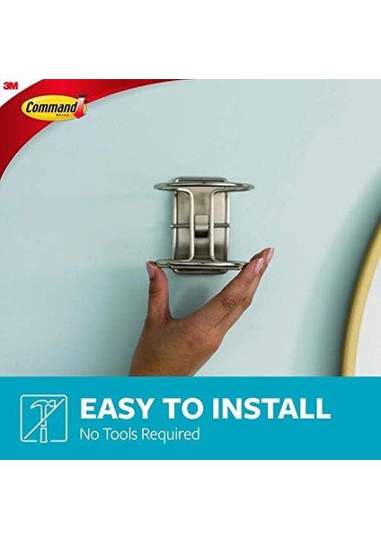 Command Diş Fırçası Kapları, Farklı Metal, Beyaz, 8.5 x 9.6 x 11.18 cm modelleri