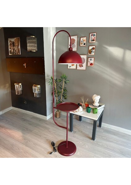 Vişne Çürüğü Lambader Hareketli Başlık Sehpalı Modern Dekoratif Metal Oturma Odası Çalışma Odası modelleri