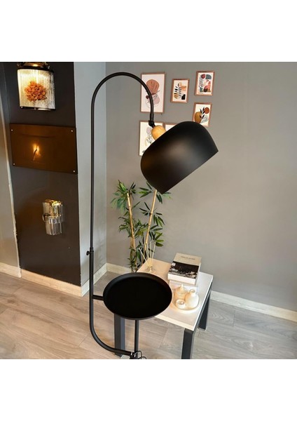 Lambader Siyah Hareketli Başlık Sehpalı Modern Dekoratif Metal Oturma Odası Çalışma Odası Zemin fiyatları