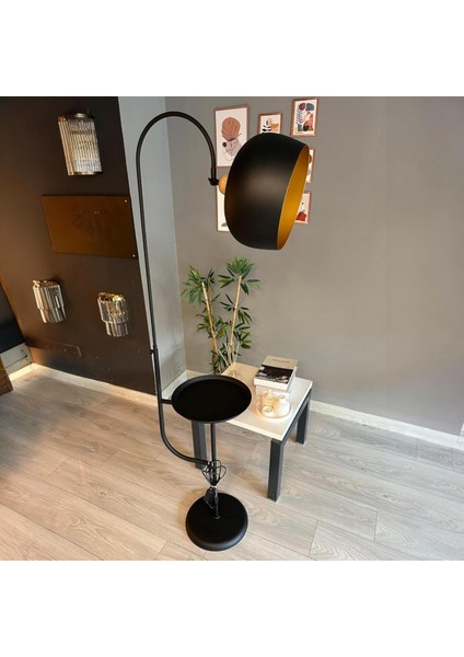 Lambader Siyah Hareketli Başlık Sehpalı Modern Dekoratif Metal Oturma Odası Çalışma Odası Zemin indirimleri