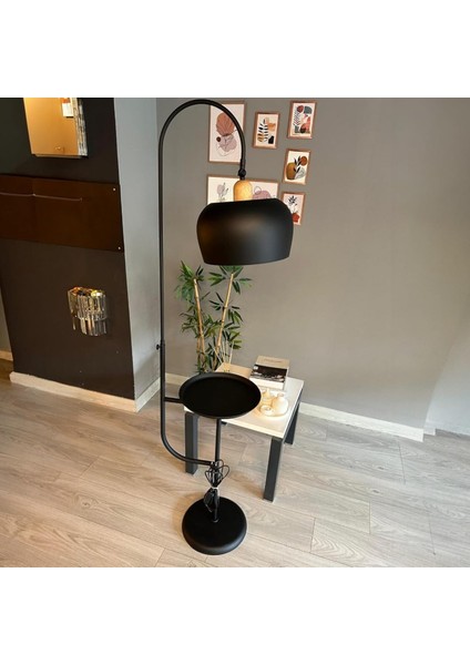 Lambader Siyah Hareketli Başlık Sehpalı Modern Dekoratif Metal Oturma Odası Çalışma Odası Zemin