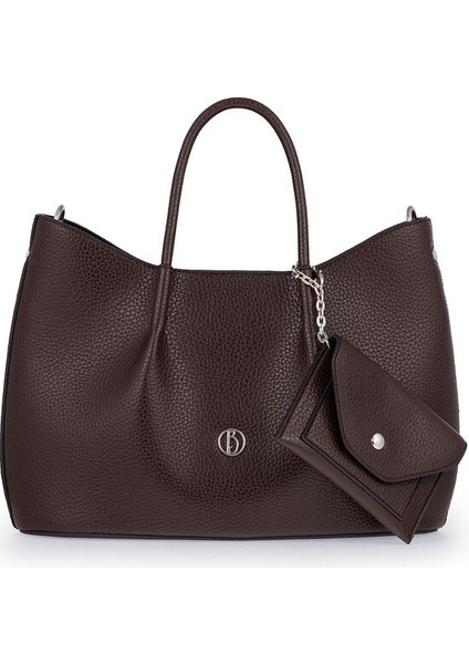 Logo Detaylı Kahve Kadın El Çantası Riv 147-R