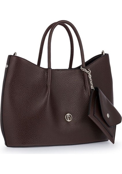 Logo Detaylı Kahve Kadın El Çantası Riv 147-R fiyatları