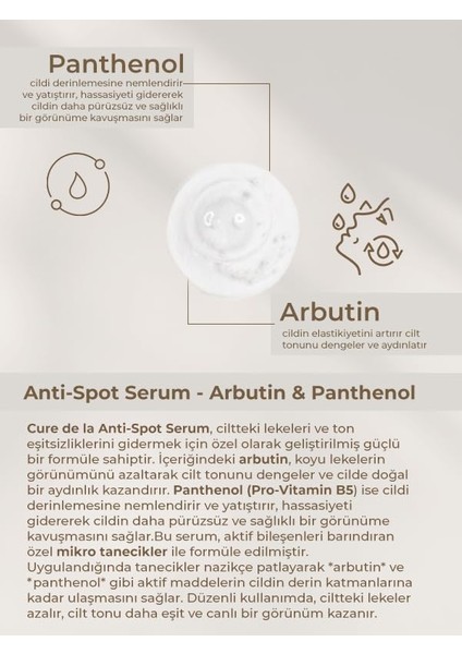 Cúre De La - Anti-Spot Serum - Arbutin & Panthenol & Niasinamid modelleri