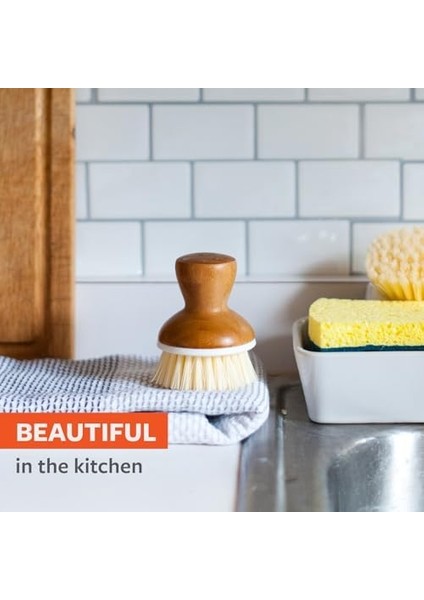 Full Circle Bubble Kadar Seramik Sıvı Sabun & Süngeri Sünger Set, Beyaz, Beyaz, Spender & Dish Pinsel