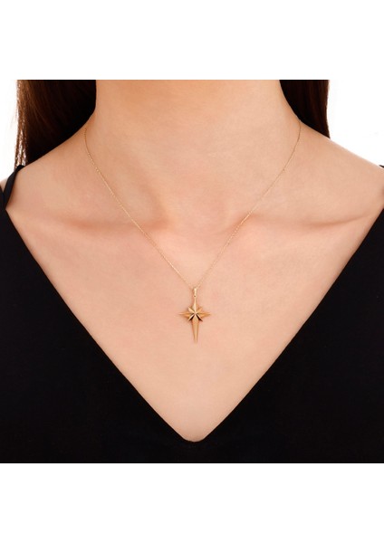 Altın Kutup Yıldızı Kolye - 14K modelleri