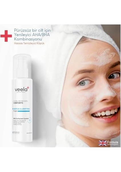 Veela Pürüzsüzleştirici, Yenileyici Yüz Köpüğü – Gentle Clarifying Foam | Aha/bha | Kurutmayan Formül fiyatları