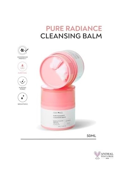 Anyong Makyaj ve Yüz Temizleme Balmı- Pure Radiance Grinding Cleansing Balm (Doğal Yağlar & Yeşil Çay)