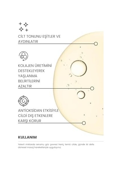 The Veloume Laboratories, C Vitamini Cilt Bakım Serumu, Aydınlatıcı ve Ton Eşitleyici, 30ML (Vitamin C 20%) fiyatları