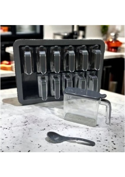 Buğz 12'li Standlı Kaşıklı Baharatlık Seti fiyatları