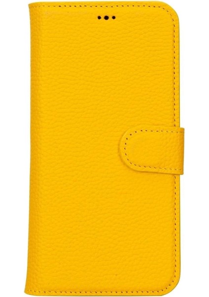 Buğz Apple iPhone 15 Pro Max Uyumlu Deri Cüzdanlı Kılıf Mwwn FL12 Sarı fırsatları