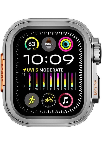 Ile Uyumlu 44MM To Ile Uyumlu Ultra 49MM Kasa Dönüştürücü Gard 33 Gri