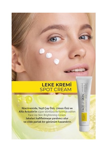 Clasycare Leke Karşıtı Aydınlatıcı – Yüz Için Koyu Leke Giderici, Siyah Nokta Karşıtı Cilt Bakım Kremi, Komedojenik Olmayan Hafif Nemlendirici, 40 ml fiyatları