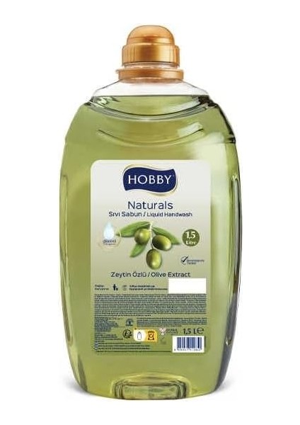 Hobby Sıvı Sabun Naturel Zeytin 1500 ml