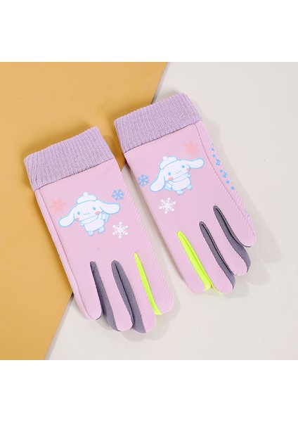 Fleece-Lined Warm Student Gloves For Ages 6-12 In Autumn And Winter (Yurt Dışından)