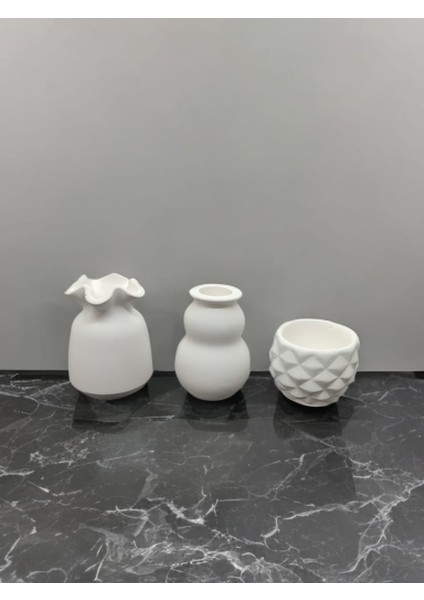 C19 Dekoratif Vazo Mumluk 3lü