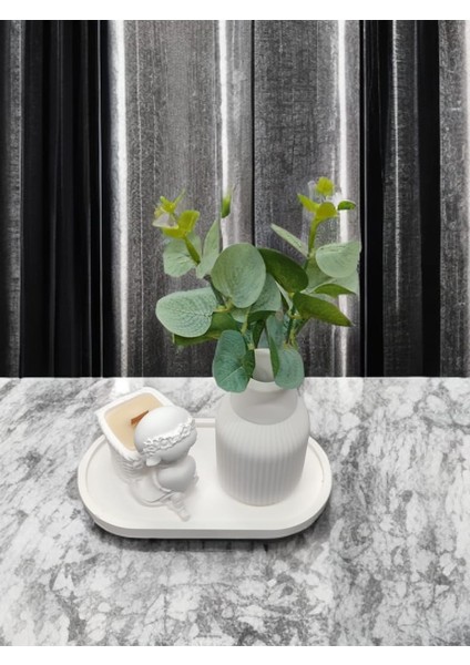 C58 Dekoratif Kız Figürü Mumluk ve Vazo