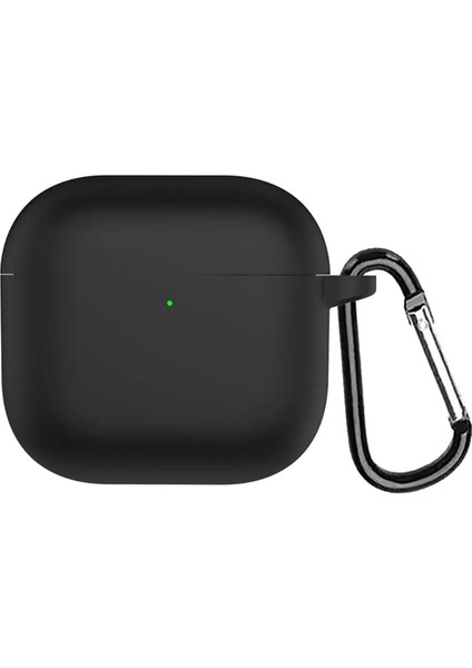Airpods 4 Kılıf Askılı Mat Silikon Siyah [airpods 4 ile Uyumlu Kılıf - Siyah]