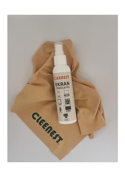 Ekran Temizleyici Seti, 125 ml Sprey ve 30X30 cm Mikrofiber Bez, Tüm Ekranlar Için modelleri