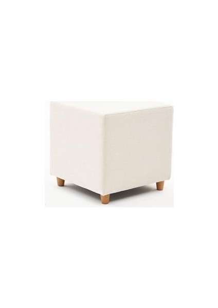 Ranma Ahşap Ayaklı Puf - Krem modelleri