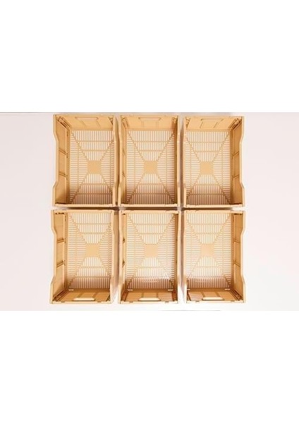 Çok Amaçlı Taşıma, Masa Kasaları Saklama Kutusu, Plastik Istiflenebilir, Yatak Odası Ofis Tuvalet Malzemeleri Kozmetik Için Pastel Kasalar 6 Adet (Sarı, Medıum) modelleri