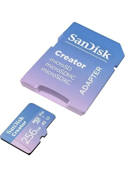 Creator 256GB 190/130MB/S Microsdxc Uhs-I A2 V30 Hafıza Kartı SDSQXAV-256G-IN6MS fiyatları