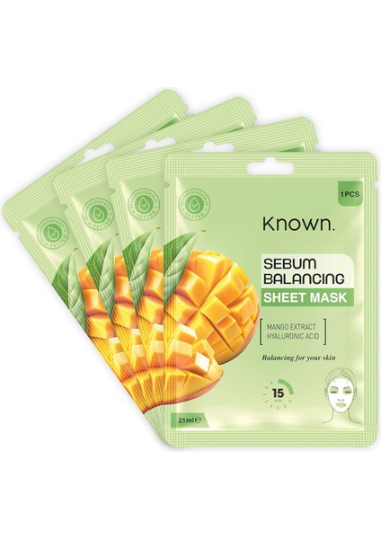 Known Sebum Dengeleyici Yüz Maskesi 4 Adet