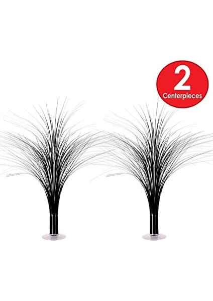 Mutlu Yıllar Dekorasyonları Için 2 Parça Plastik Metalik Siyah ve Gümüş Sprey Orta Parçalar, Ödüller Gece Sofra Takımı, Doğum Günü Partisi Malzemeleri, 48,26 cm modelleri