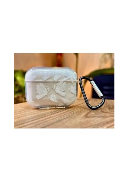 Pro - Pro2 ile Uyumlu Kelebekli Simli Kalın Şeffaf Silikon Kılıf - Beyaz modelleri