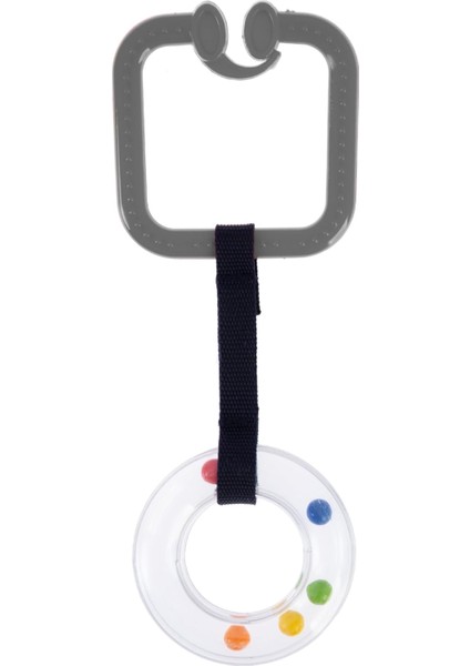 Çıngıraklı Puset Halkası Gri Kare