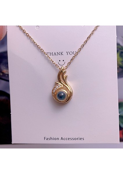 Yeni Titanyum Çelik Köprücük Kemiği Zinciri Dönen Kolye Kolye Kadın Yüz Aksesuarlı (Yurt Dışından)