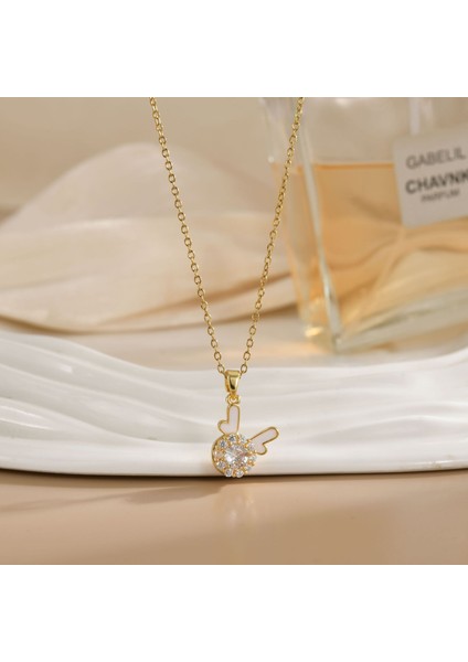 Yeni Kıdemli Işık Duygusu Lüks Mikro Set Zirkonya Bakır 18 Ayar Altın Kaplama Kolye Kolye Köprücük Kemiği Zinciri Takı ile Kadın Moda (Yurt Dışından)