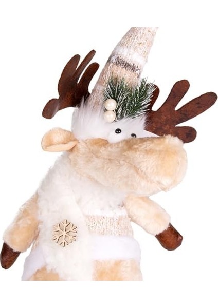Yılbaşı Süsü Geyik Figürü Oturan Krem- 15X14,5X46 Cm. fiyatları