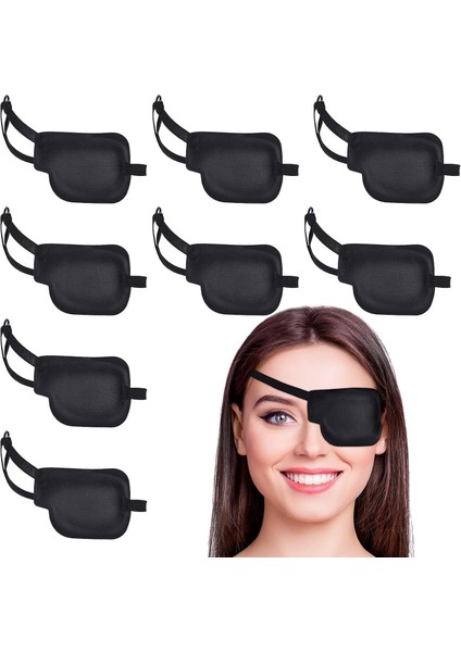 Aputue 3D Göz Bandı, 8 Adet Rahat Korsan Göz Maskesi, Ayarlanabilir Ameliyat Sonrası Veya Korsan Kostümü Için Tek Göz Bandı, Yetişkinler ve Çocuklar Için Göz Bandı (Sol Göz) fiyatları