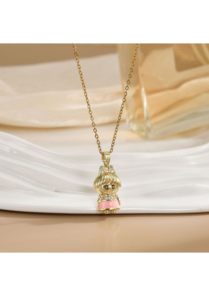 Yeni Kadın Yıldızlar ve Ay Köprücük Kemiği Zinciri Titanyum Çelik Renk Kaybetmez Çok Yönlü Kişilik Tasarım Duygusu Boyun Zinciri Hafif Lüks Stil (Yurt Dışından)